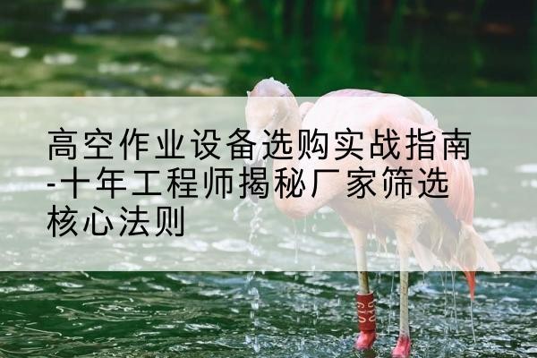 稻城剪叉式升降机厂家-高空作业设备选购实战指南-十年工程师揭秘厂家筛选核心法则