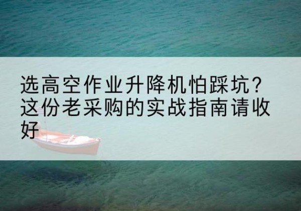 稻城高空作业升降机厂家推荐-选高空作业升降机怕踩坑？这份老采购的实战指南请收好